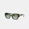 Coach Idol Oval Sunglasses In Green Gradient
