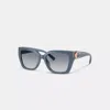 Coach Idol Square Cat Eye Sunglasses In Milky Blue