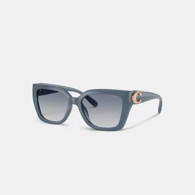 Coach Idol Square Cat Eye Sunglasses In Blue Gradient