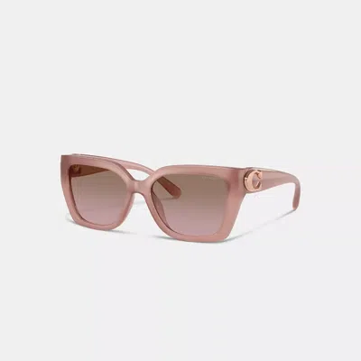 Coach Idol Square Cat Eye Sunglasses In Milky Pink