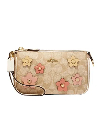 Coach Inlaid Shoulder Bag In Nude
