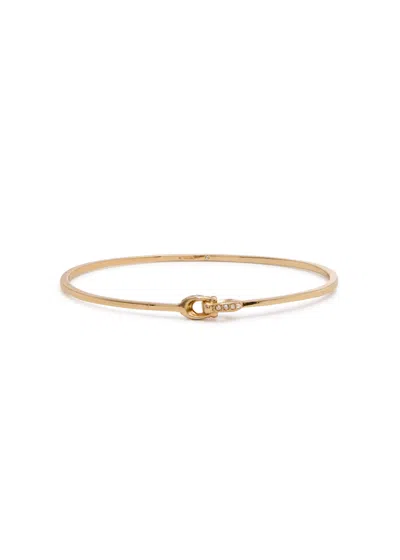 Coach Interlock Logo-embellished Bangle In Gold