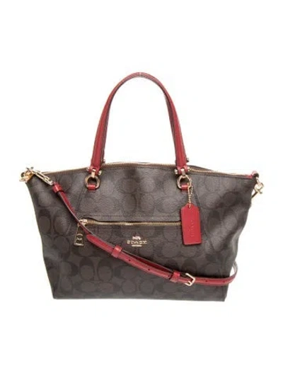 Pre-owned Coach Interlocking G Top Handle Bag In Brown