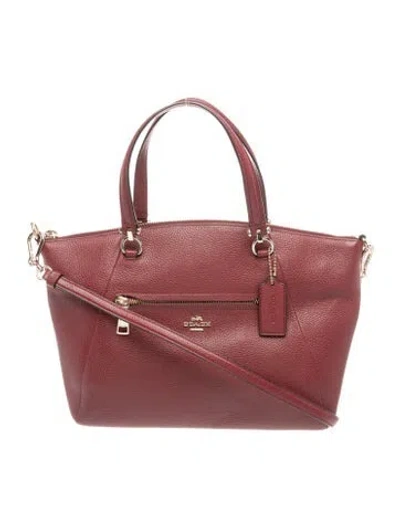 Pre-owned Coach Interlocking G Top Handle Bag In Red