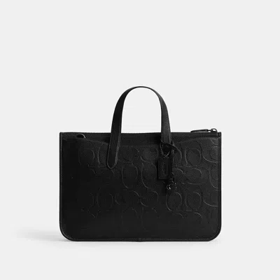 Coach Isaac Workbag In Maxi Signature Leather