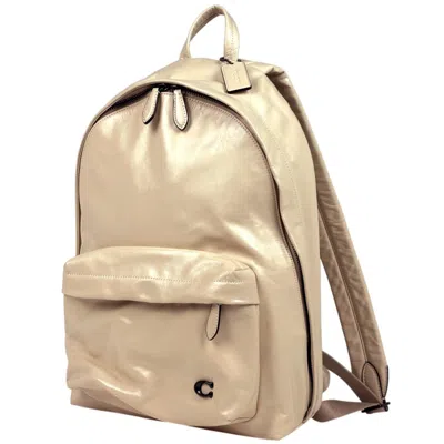 Pre-owned Coach Ivory Leather Backpack () In White