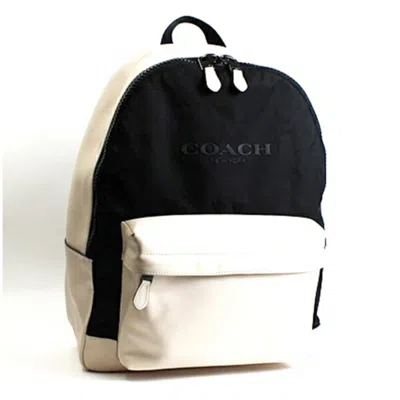 Pre-owned Coach Ivory Leather Nylon Backpack () In Multi