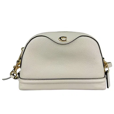 Pre-owned Coach Ivory Leather Shoulder Bag ()