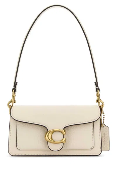 Coach Ivory Leather Tabby 20 Shoulder Bag In Chalk