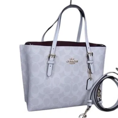 Pre-owned Coach Ivory Pvc Leather Shoulder Bag Tote Bag () In White