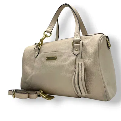 Pre-owned Coach Ivory White Leather Handbag Shoulder Bag ()