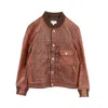 COACH JACKET LEATHER BROWN