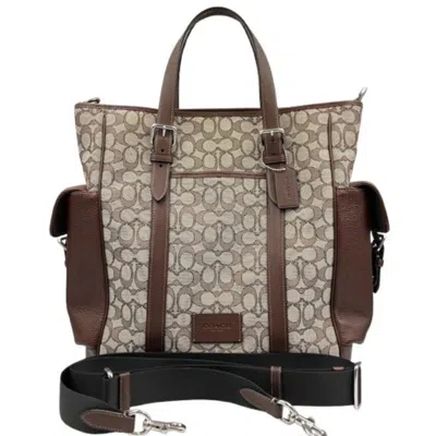 Pre-owned Coach Jacquard Leather Shoulder Bag Tote Bag ()