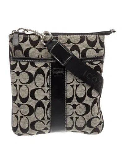 Pre-owned Coach Jacquard Messenger Bag In Multi