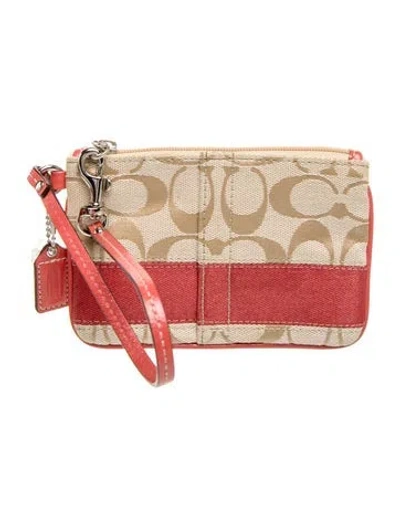 Pre-owned Coach Jacquard Top Handle Bag In Neutrals