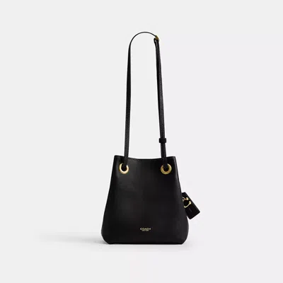 Coach Jade Drawstring Bag In Black