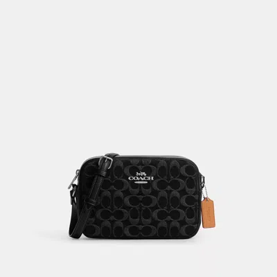 Coach Jamie Camera Bag In Signature Denim In Black