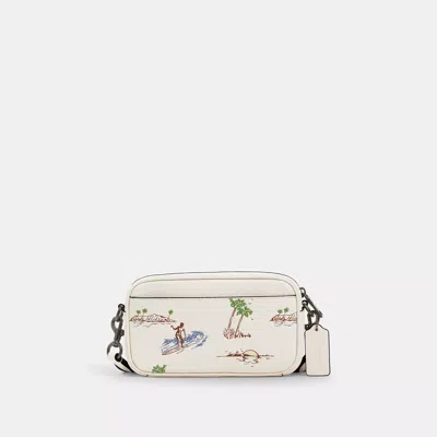 Coach Jayden Crossbody Bag With Surf Print In White