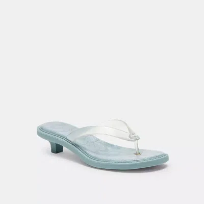 Coach Jelly Thong Sandal In Signature In Blue