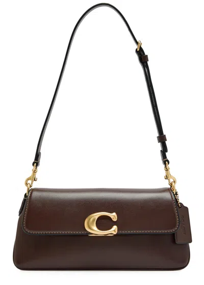 Coach Jet Leather Shoulder Bag In Brown