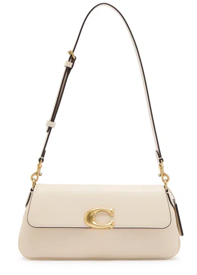 Coach Jet Leather Shoulder Bag In White