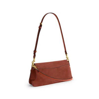 Coach Jet Logo-plaque Shoulder Bag In Brown