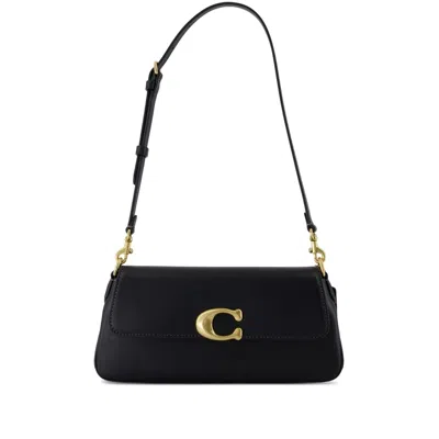 Coach Leather Calfskin Shoulder Bag In Black