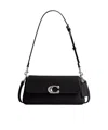 Coach Refined Calf Leather Jet Shoulder Bag In Black