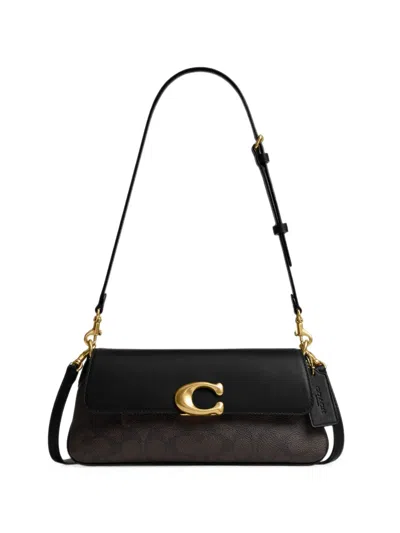 Coach Jet Signature Shoulder Bag In Black