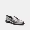 Coach Leah Anthracite Leather Chunky Loafers In Grey