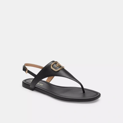 Coach Jordin Sandal In Black