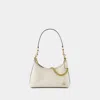 Coach Juliet Logo Plaque Zipped Shoulder Bag In Nude