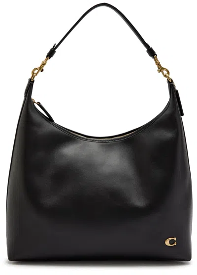 Coach Juliet Large Leather Shoulder Bag In Black
