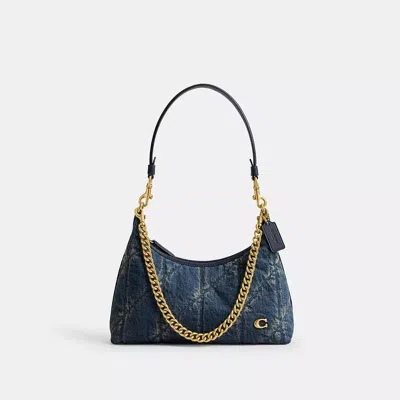 Coach Juliet Shoulder Bag 25 In Regenerative Cotton Denim With Quilting