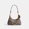Coach Signature Jacquard Juliet Shoulder Bag 25 Oak Maple