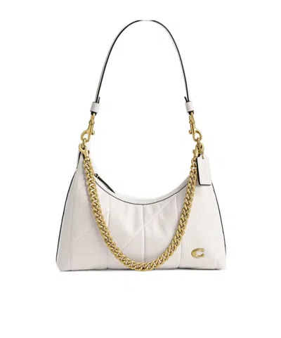 Coach Juliet Shoulder Bag 25 With Quilting In White