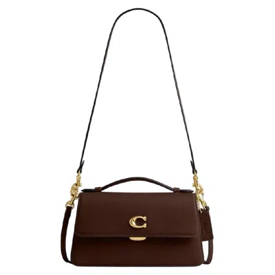 Coach Juno Leather Shoulder Bag In Brown
