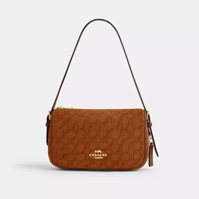 Coach Kailey Shoulder Bag In Signature Suede In Brown