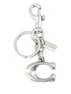 Coach Keyfobs Logo-plaque Keyring In Silver