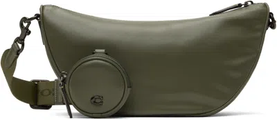 Coach Khaki Hall Soft Sling Bag In Army Green