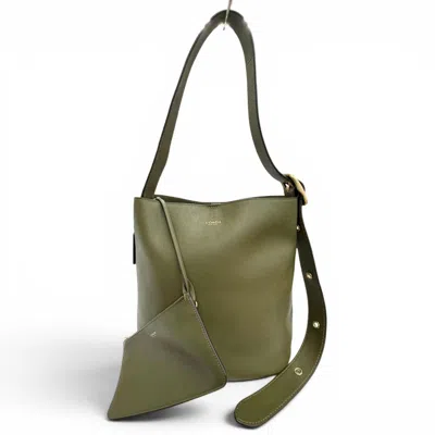 Pre-owned Coach Khaki Leather Pouch Shoulder Bag ()