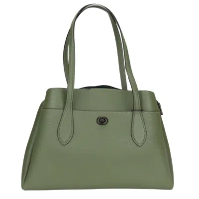 Pre-owned Coach Khaki Leather Tote Bag () In Brown
