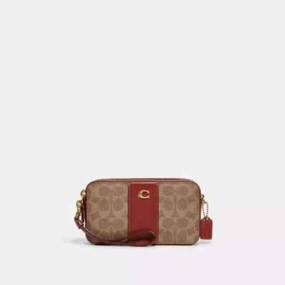 Coach Kira Crossbody Bag In Colorblock Signature Canvas In Sand