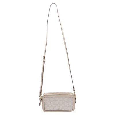 Coach Kira Signature Jacquard Crossbody Bag In Ivory Canvas In Neutral