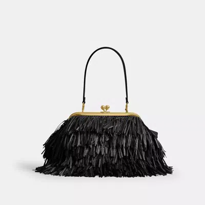 Coach Kisslock Frame Bag 27 In Black