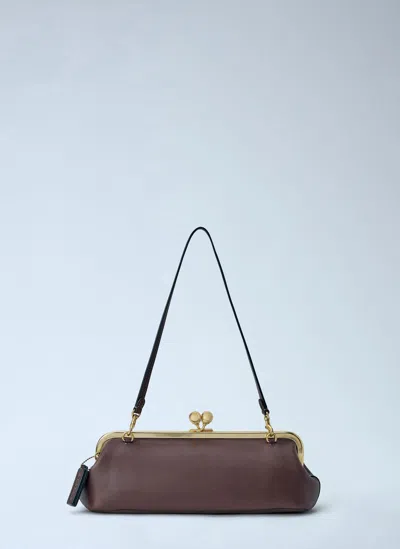 Coach Kisslock Frame Bag 30 In Brown