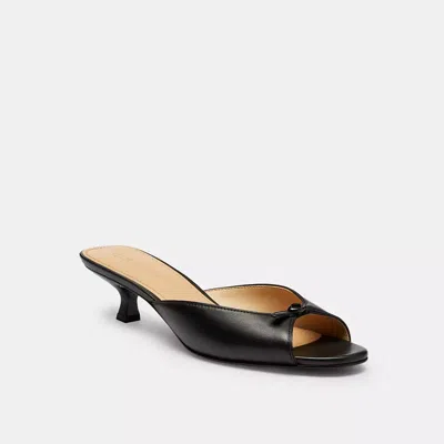 Coach Kitten Heel Sandal In Black