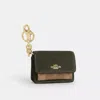 Coach Klare Bag Charm With Signature Canvas In Green