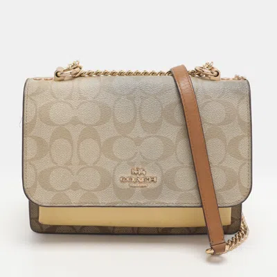 Pre-owned Coach Klare Multicolor Signature Coated Canvas And Leather Crossbody Bag