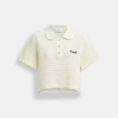 Coach Knit Cropped Polo